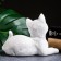 The figure "cat lies" white, 18x13x13cm