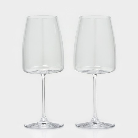 Set of glasses for wine lord, 670 ml, crystal glass, 2 pcs