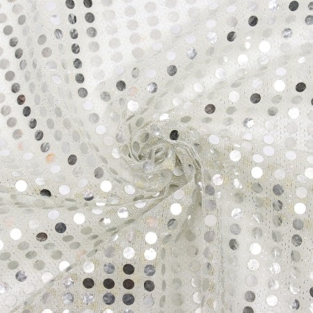 Surfacing for needlework, a net with sequins, color lilac, 47.5 × 50 cm