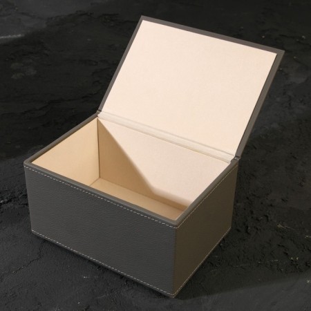 Salvetnitsa made of artificial leather, gray color 10 x 18 x 10 cm-7
