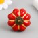 Handle for the casket ceramics, metal "Pumpkin" red 4x4x4 cm