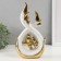 Souvenir ceramics "Two birds on a branch" White with gold 7x15.5x29.5 cm