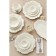 Porcelain dining porcelain Magistro "Flower", D = 25 cm, white color