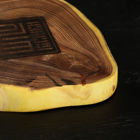 Grootboard from the saw of Wild Kitchen, D = 160-200 mm, thickness 30 mm, a solid massif of the cedar-14