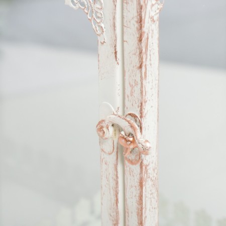 Summary Metal "Lantern - White lace" set 2 pcs white 17x17x52, 13x13x39.5 cm-2