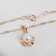 Set 3 objects: earrings, pendant, dimensionless “Edel” ring with pearl flower, white color in gold, 45 cm
