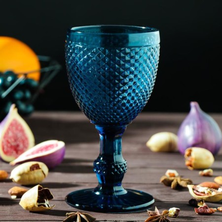 Magistro glass glass “Vilero”, 280 ml, 8 × 16.5 cm, blue color