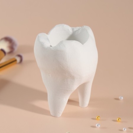 Interior subject "tooth" height 9.5, 7.5*6.5 cm white-1