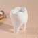 Interior subject "tooth" height 9.5, 7.5*6.5 cm white