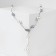 Beads "Fleur" balls, white-gray color in silver, adjustable length, No. 12, beads No. 16, No. 20, 40 cm