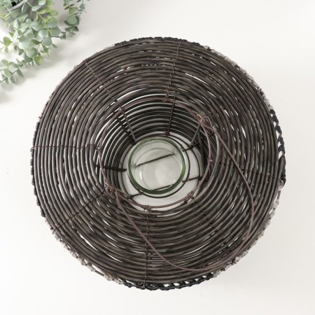 Climber Plastic for 1 candle "Vine leaf" black and white 15x38x27 cm-2