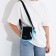 Youth bag with zipper, 1 outer pocket, black/blue color