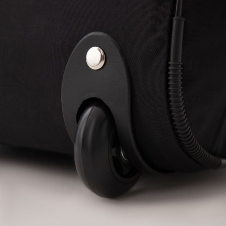 Road bag on wheels, lightning department, 3 outer pockets, black color-3