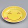 Disposable plate with lamination "smiley" cardboard, 18 cm
