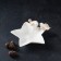 Ceramic serving dish "Doves on a flower", 14 × 13.5 × 4 cm, white color