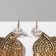 Hanging earrings with rhinestones "Grace" ladder, white color in gold, 11 cm