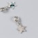Bale with a pendant Metal for the creativity of "Star" silver, rhinestones 1.2x2.5 cm