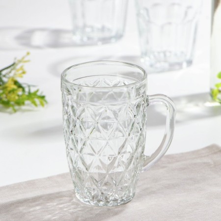 Glass mug, 400 ml, mix-1
