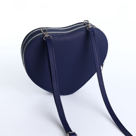 Bag Women's Cross-Bodi with a zipper, blue color-5