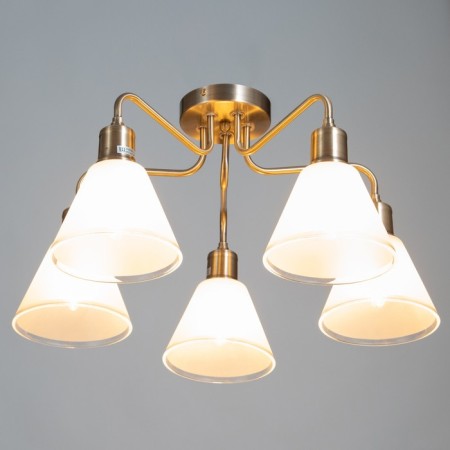 Lucy chandelier 5x60W E27 Antique bronze 60x60x29cm-1