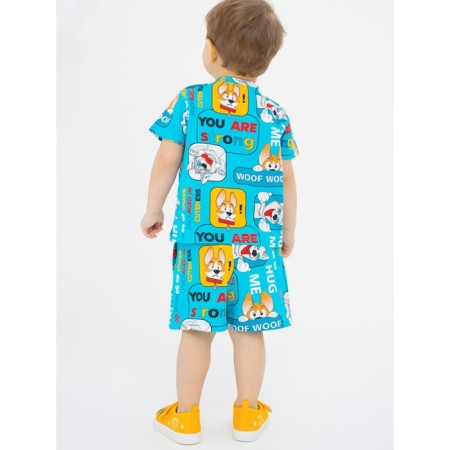 Pajama for the boy PlayTode: T -shirt and shorts, height 80 cm-3