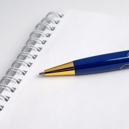 Pen in a gift case “beloved teacher respect!”, Metal, blue paste, 1.0 mm-4
