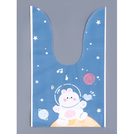 Polyethylene gift package with ears "Bear on the Moon", 13 x 23 cm-1