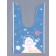 Polyethylene gift package with ears "Bear on the Moon", 13 x 23 cm