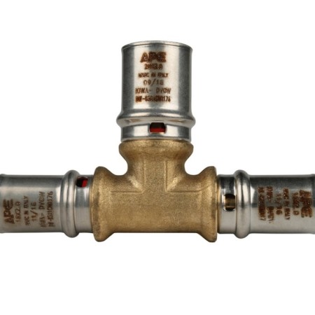 The STOUT SFP-0005-162016 tee-press, d = 16 x 20 x 16 mm, transition, brass-2