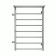 Water towel Terminus "Ancona" P8, 500x800 mm, lateral connection, chrome