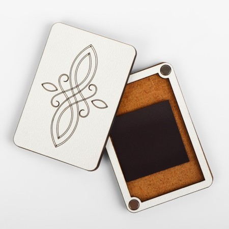 Magnetic needle "Ornament No. 3", 8 × 5.5 cm, beige color-2