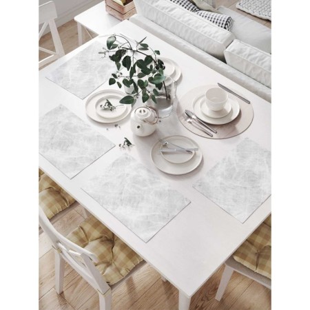 A set of napkins for setting the table "Gray marble surface", rectangular, size 32x46 cm, 4 pcs