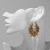 Earrings Metal "Vostok" Lotus large, color black gold