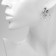 Earrings with the removable element "Transformer" flower, white-blue color in silver