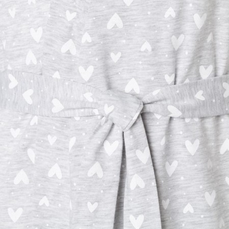 Women's bathrobe KAFTAN "hearts", Gray, p.40-42-6
