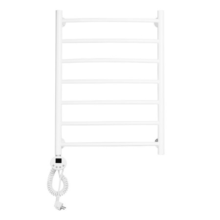 Domoterm electric heated towel rail "Calipso" P7, 500x700 mm, left, white matte-1
