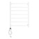 Domoterm electric heated towel rail "Calipso" P7, 500x700 mm, left, white matte