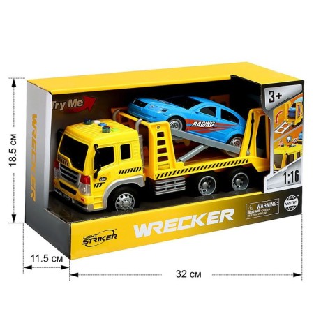 Inertial “tow truck”, 1:16, with a machine, light, sound-6
