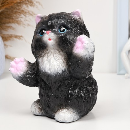 Pig a piggy bank "joyful cat" Black, 20cm-2