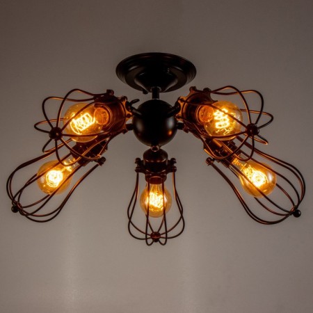 Loofer chandelier 5he27 40W Black 50x50x14.5cm BayerLux-2
