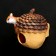 Suspended decor "Walnut-feeder with squirrel" 18x16cm
