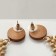 Earrings "Vakanda" style, wicker rhombus, beige color