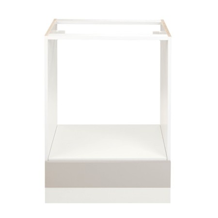 The floor cabinet for the oven Malm, 600x580x820, light gray/white-1