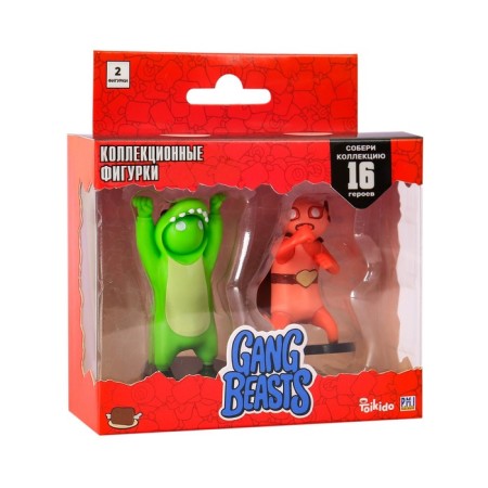 Set of figures Gang Beasts, with red and green heroes, 2 pcs-1
