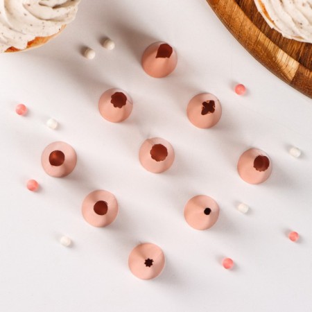 A set of pastry troops, 1.8 × 3 cm, 9 pcs, copper color-1