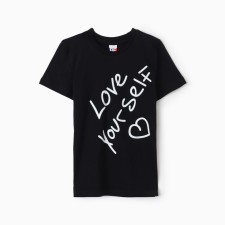 T -shirt for girls, black color, height 158 ​​cm