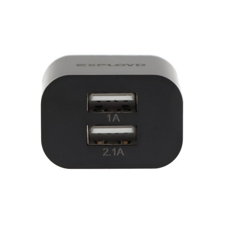 EXPLOYD EX-Z-464, 2 USB, 3.1A, MicroUSB cable, black-2