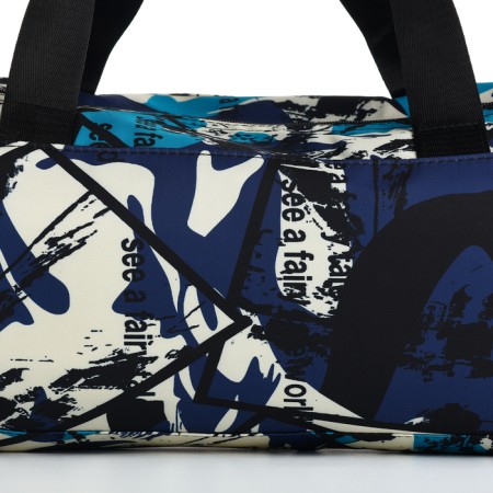 Sports bag, textura, average size, green/white color-5