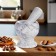 A mortar with a pestle made of stone is medium, 250 ml, white marble, in a box