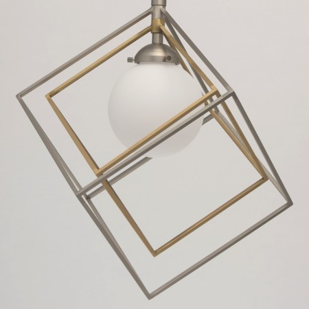 Lamp "Prism", 7W LED 3000k 560lm, nickel color, bronze-5